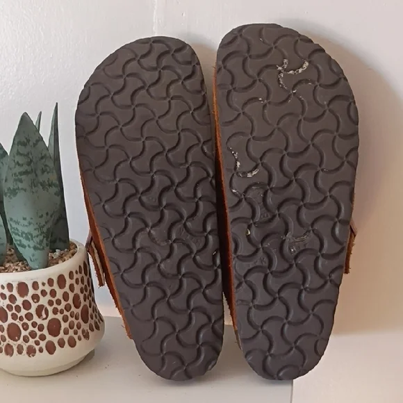 Birkenstock Boston clogs Chestnut Suede Faux-Sheepskin Slip-On Clogs 38 - Picture 3 of 15